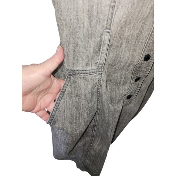 White House Black Market Stone Washed Denim Look shirt Dress Size 8 - Picture 5 of 9